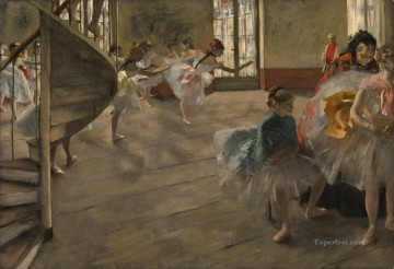  Grey Oil Painting - ballet dancers grey Edgar Degas